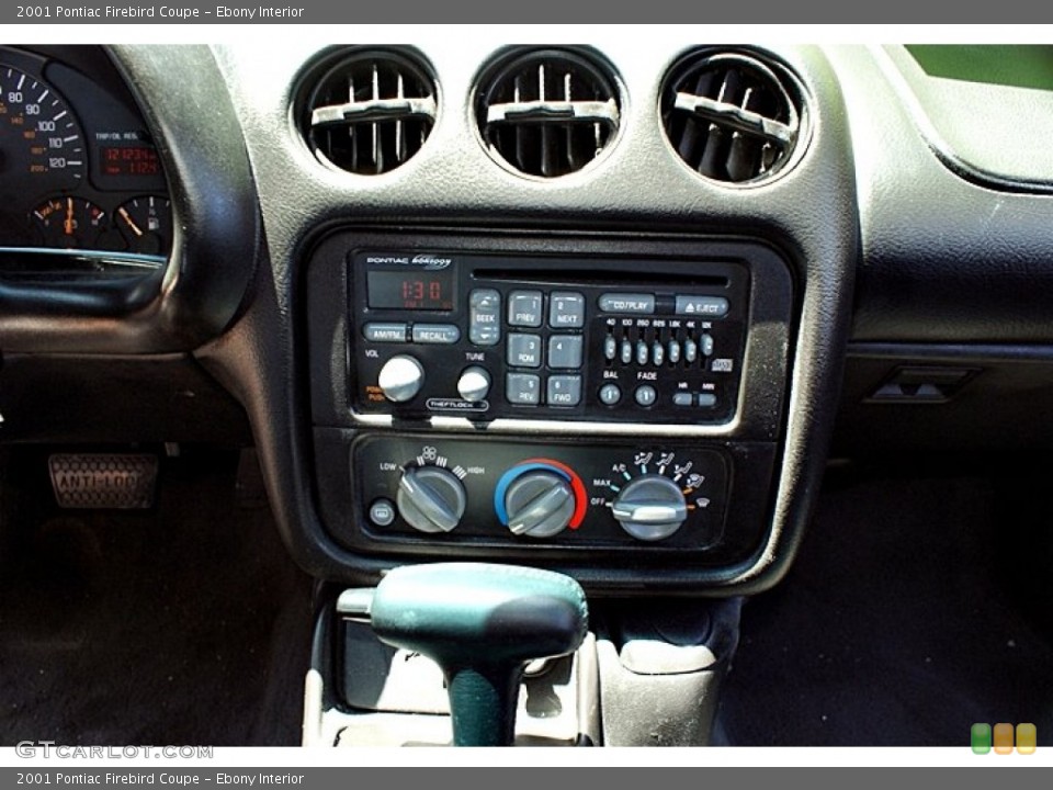 Ebony Interior Controls for the 2001 Pontiac Firebird Coupe #66133661