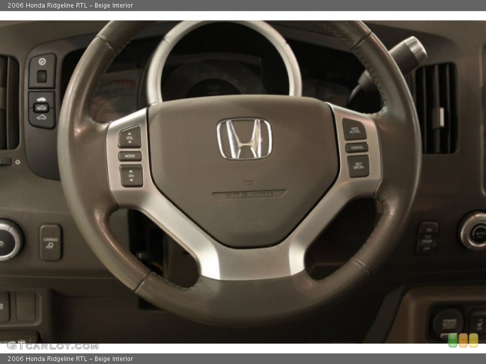 Beige Interior Steering Wheel for the 2006 Honda Ridgeline RTL #66134894