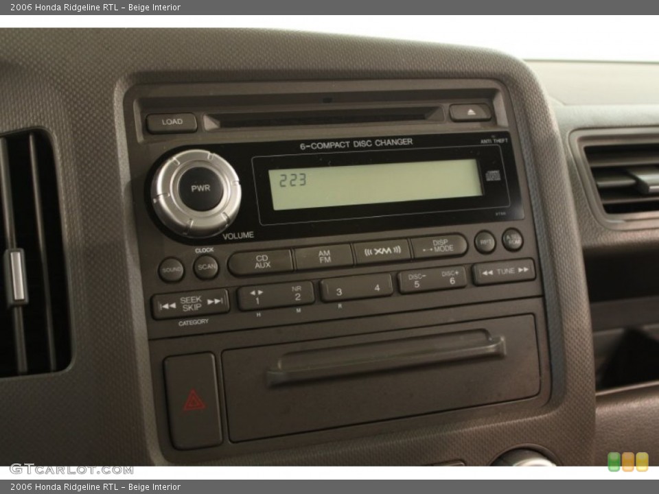 Beige Interior Audio System for the 2006 Honda Ridgeline RTL #66134918