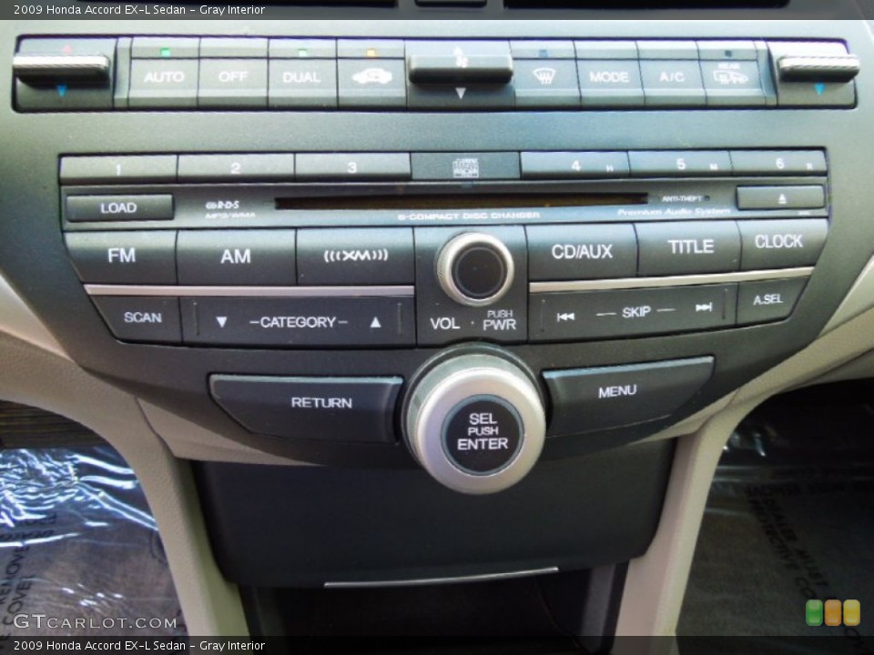 Gray Interior Controls for the 2009 Honda Accord EX-L Sedan #66135368