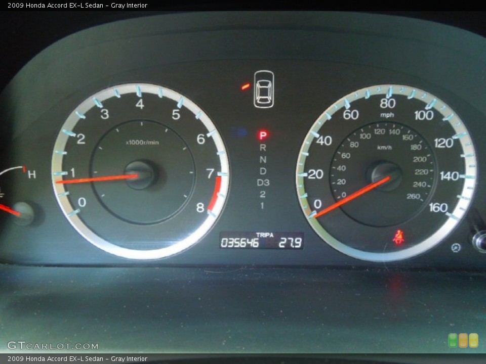 Gray Interior Gauges for the 2009 Honda Accord EX-L Sedan #66135377