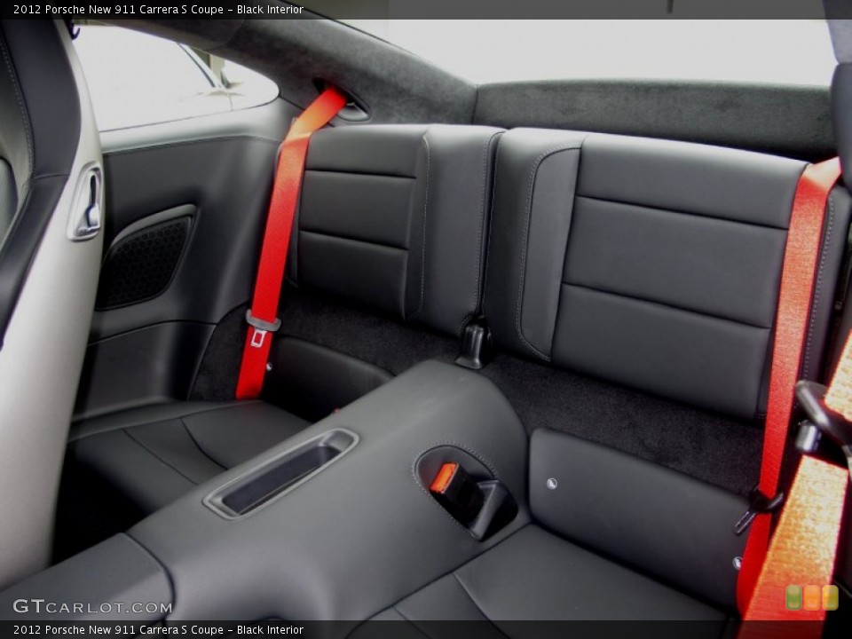 Black Interior Rear Seat for the 2012 Porsche New 911 Carrera S Coupe #66135671