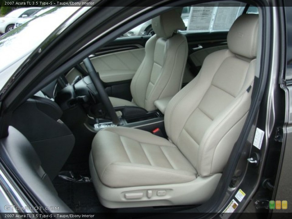 Taupe/Ebony Interior Front Seat for the 2007 Acura TL 3.5 Type-S #66136853