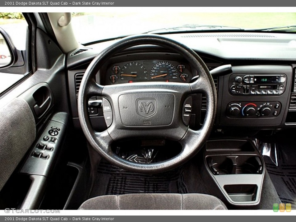 Dark Slate Gray Interior Steering Wheel for the 2001 Dodge Dakota SLT Quad Cab #66137258