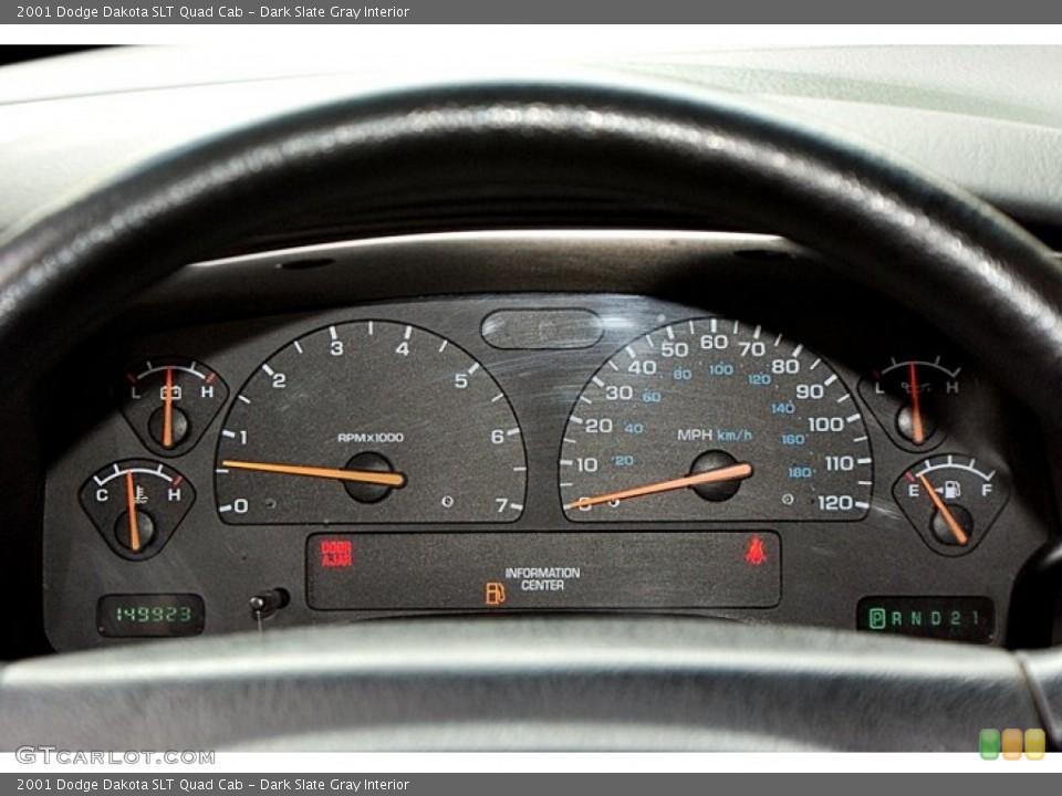 Dark Slate Gray Interior Gauges for the 2001 Dodge Dakota SLT Quad Cab #66137279