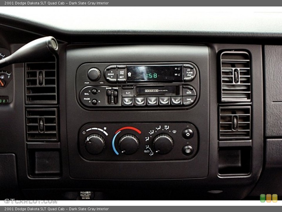Dark Slate Gray Interior Controls for the 2001 Dodge Dakota SLT Quad Cab #66137288
