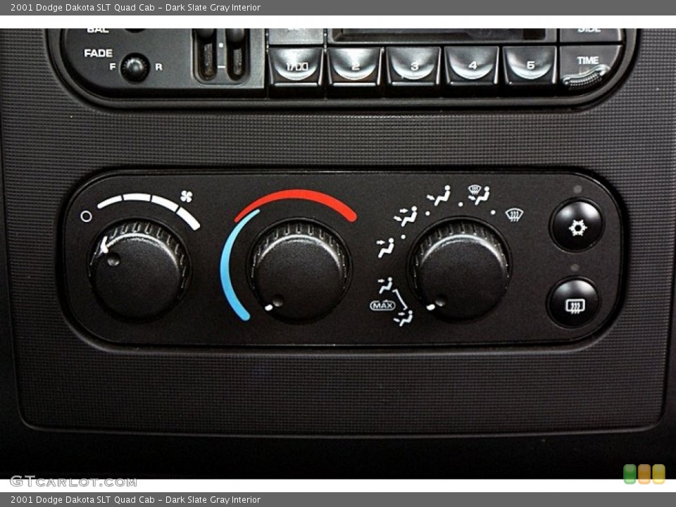 Dark Slate Gray Interior Controls for the 2001 Dodge Dakota SLT Quad Cab #66137361