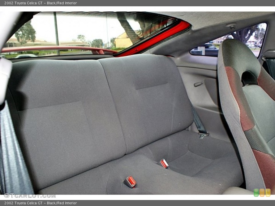 Black/Red Interior Rear Seat for the 2002 Toyota Celica GT #66138608