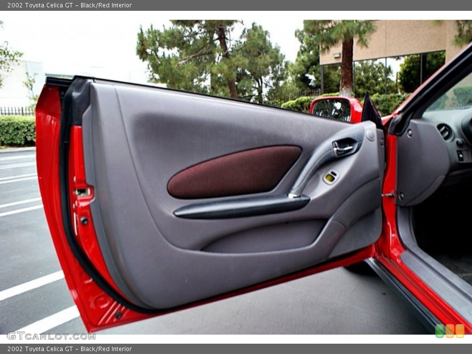 Black/Red Interior Door Panel for the 2002 Toyota Celica GT #66138743