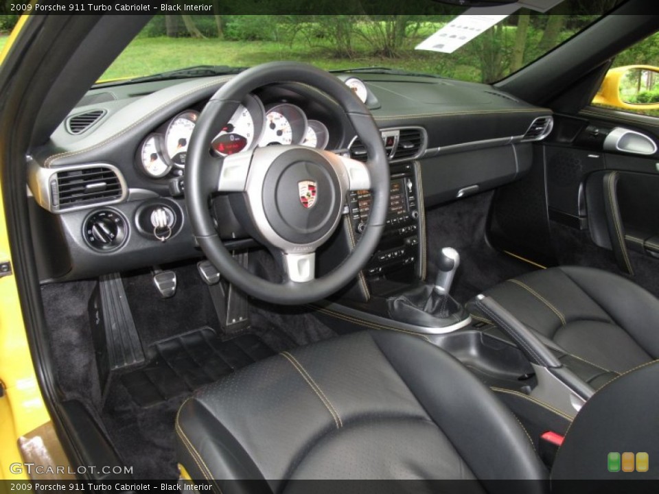 Black Interior Photo for the 2009 Porsche 911 Turbo Cabriolet #66139133