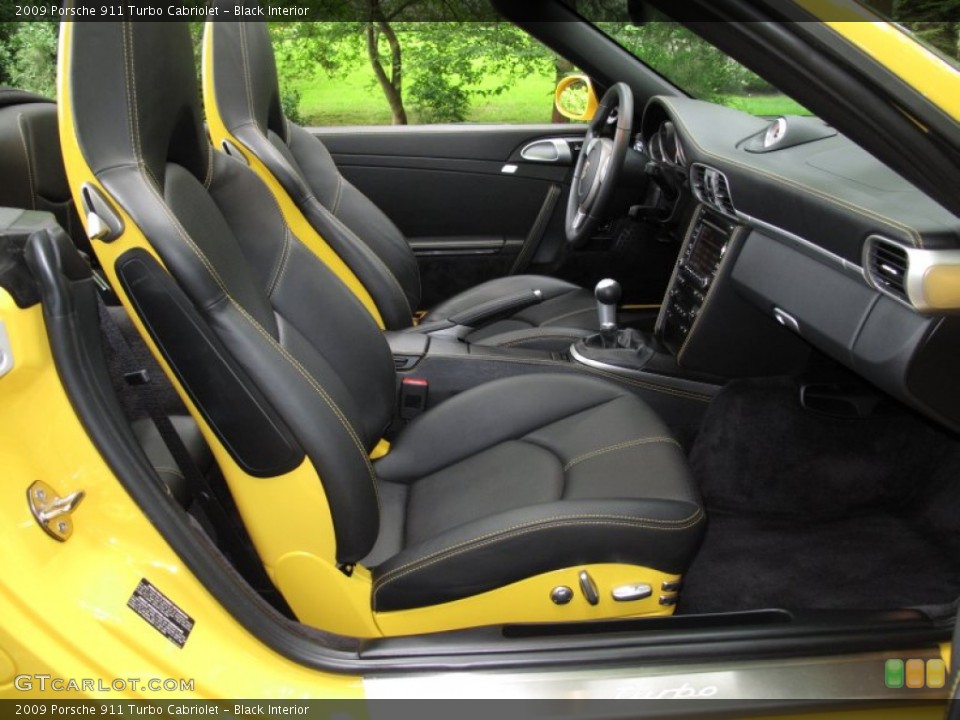 Black Interior Front Seat for the 2009 Porsche 911 Turbo Cabriolet #66139160