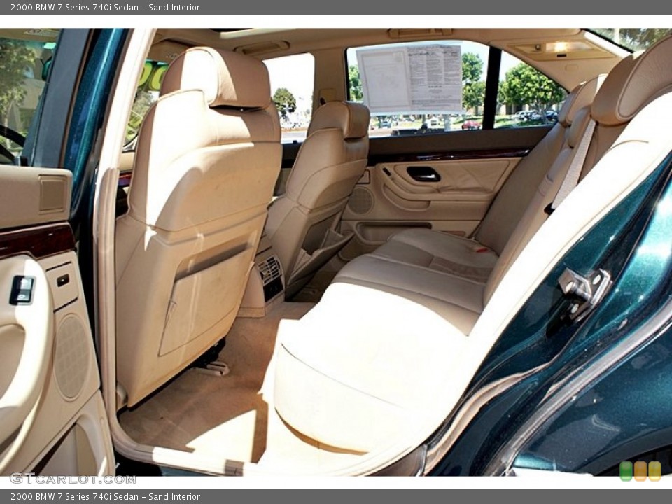 Sand Interior Rear Seat for the 2000 BMW 7 Series 740i Sedan #66139313
