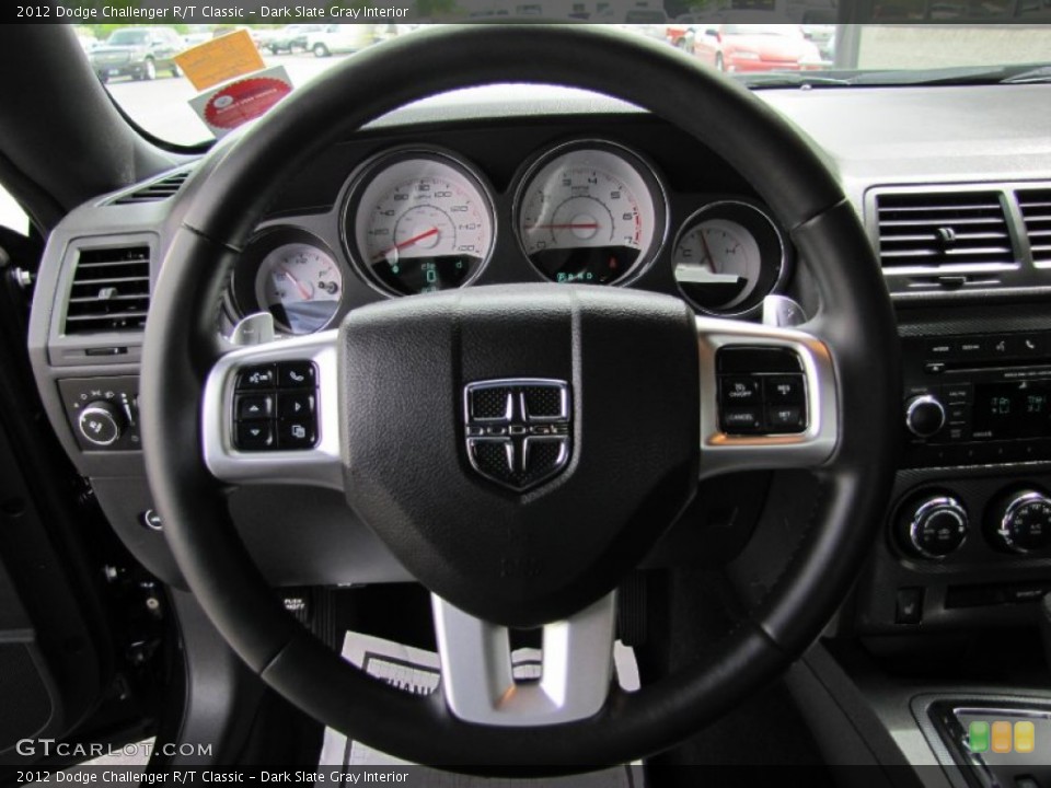 Dark Slate Gray Interior Steering Wheel for the 2012 Dodge Challenger R/T Classic #66139781