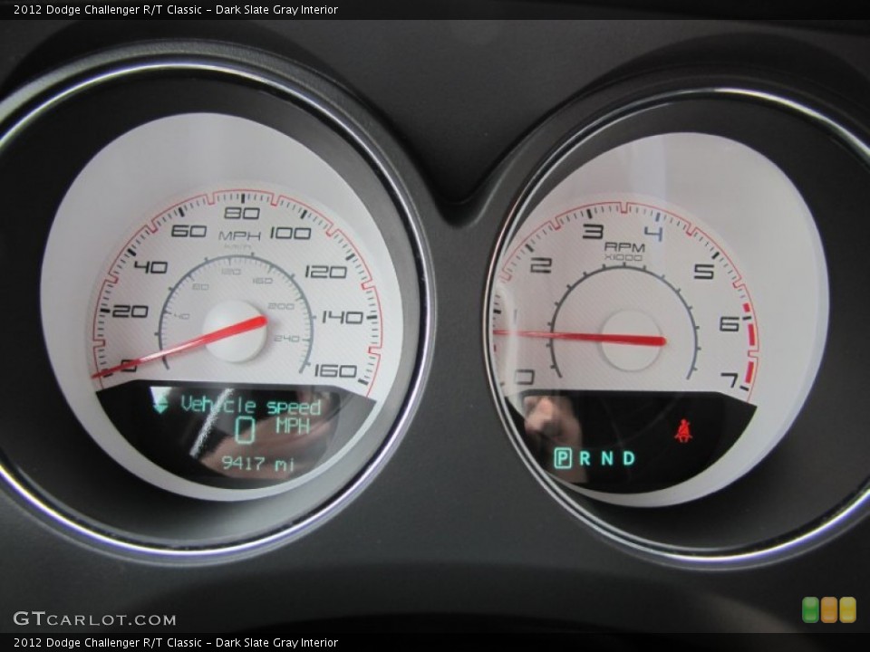 Dark Slate Gray Interior Gauges for the 2012 Dodge Challenger R/T Classic #66139790