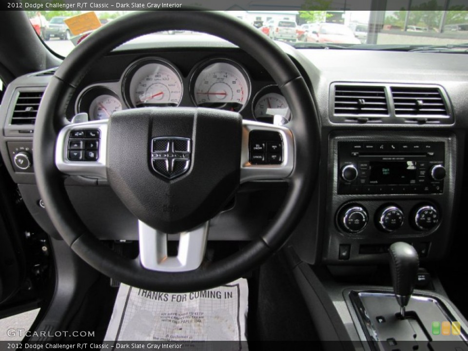 Dark Slate Gray Interior Steering Wheel for the 2012 Dodge Challenger R/T Classic #66139796