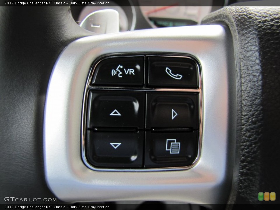 Dark Slate Gray Interior Controls for the 2012 Dodge Challenger R/T Classic #66139805