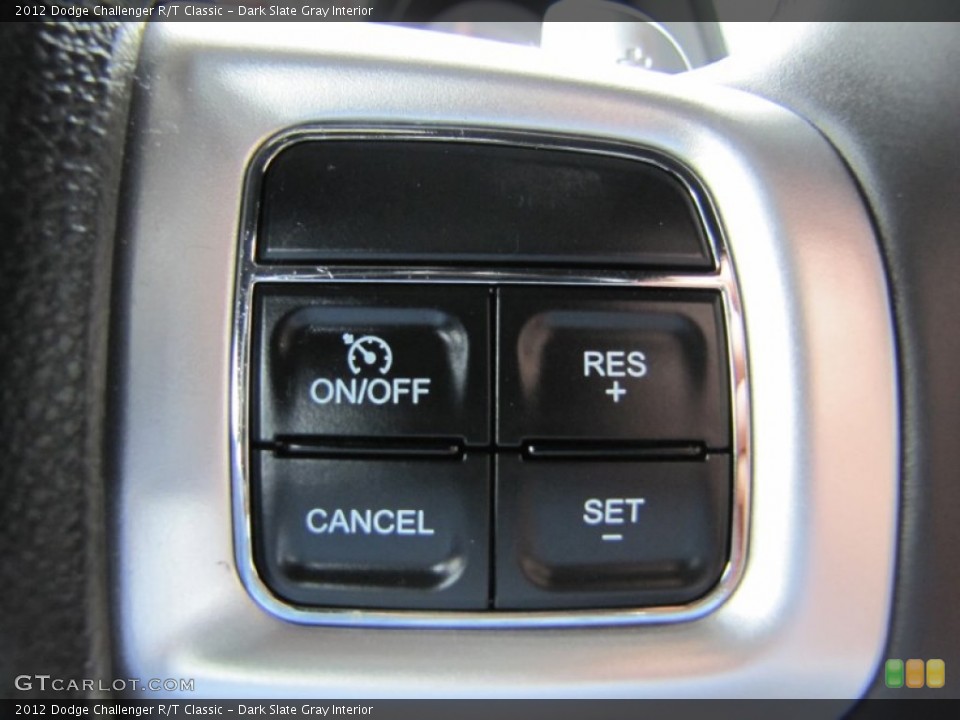Dark Slate Gray Interior Controls for the 2012 Dodge Challenger R/T Classic #66139814