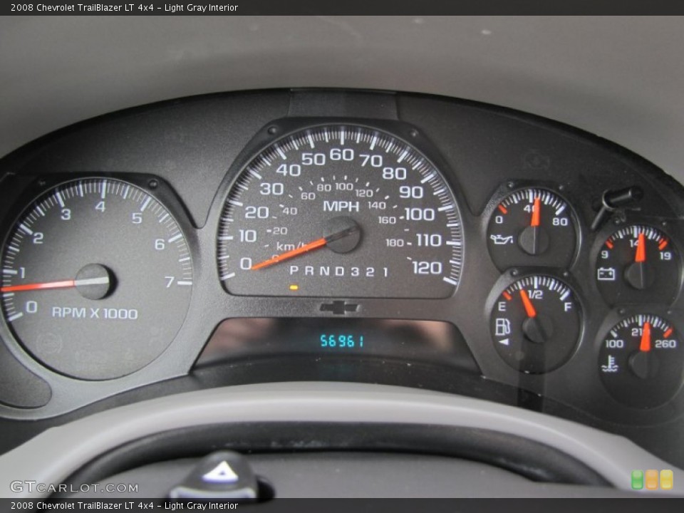 Light Gray Interior Gauges for the 2008 Chevrolet TrailBlazer LT 4x4 #66140360