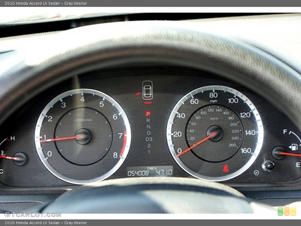 Gray Interior Gauges for the 2010 Honda Accord LX Sedan #66140666