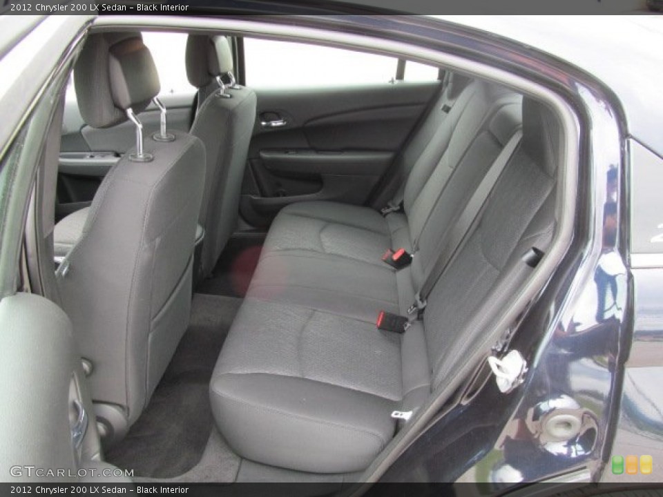 Black Interior Rear Seat for the 2012 Chrysler 200 LX Sedan #66141326