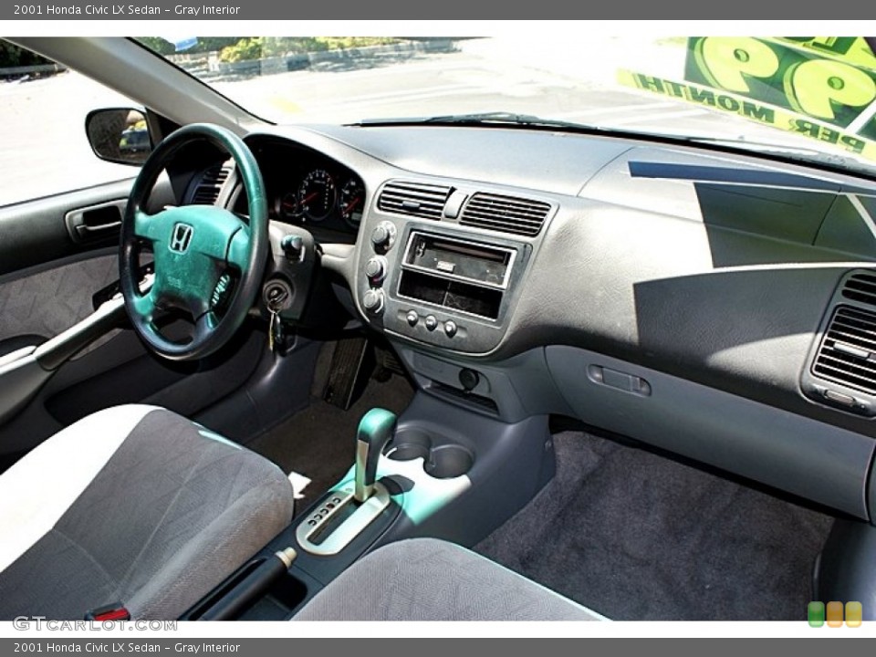 Gray Interior Dashboard for the 2001 Honda Civic LX Sedan #66141635
