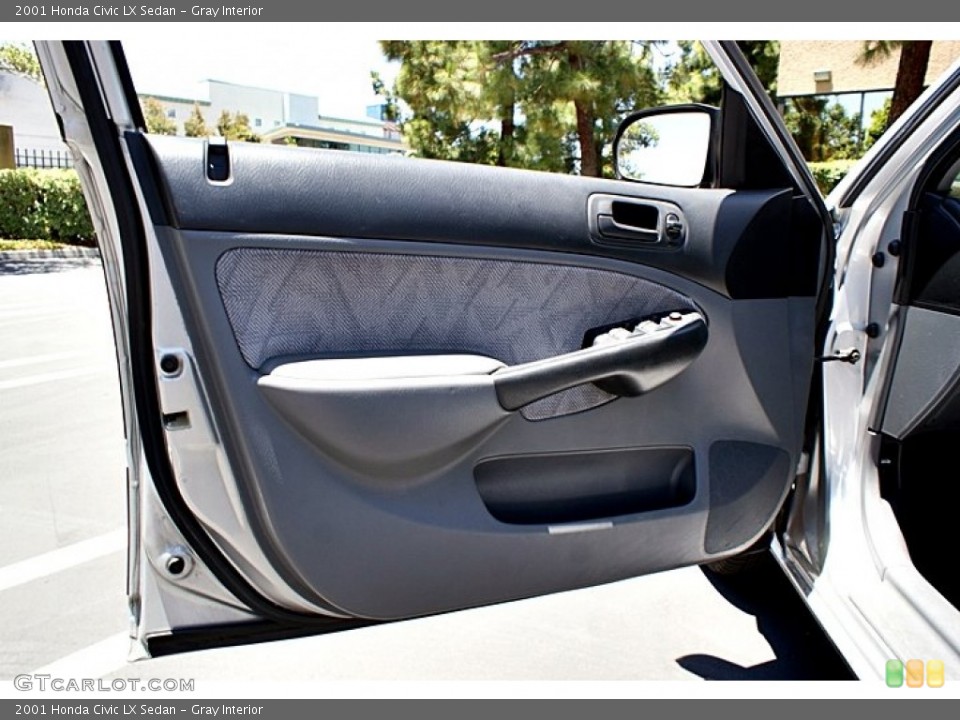 Gray Interior Door Panel for the 2001 Honda Civic LX Sedan #66141833
