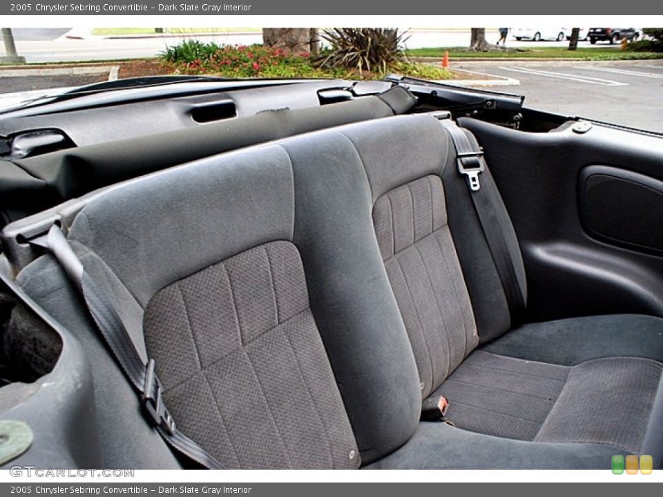 Dark Slate Gray Interior Rear Seat for the 2005 Chrysler Sebring Convertible #66142907