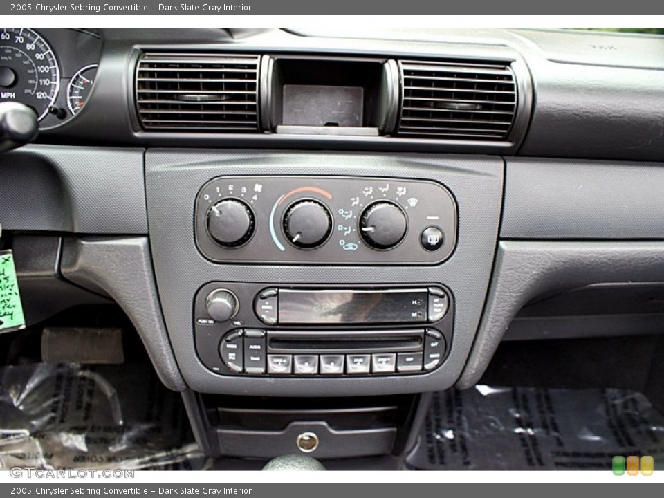 Dark Slate Gray Interior Controls for the 2005 Chrysler Sebring Convertible #66142973