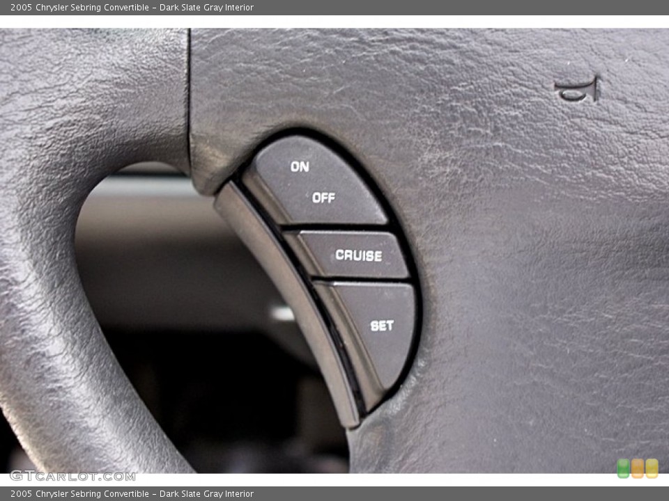 Dark Slate Gray Interior Controls for the 2005 Chrysler Sebring Convertible #66143006