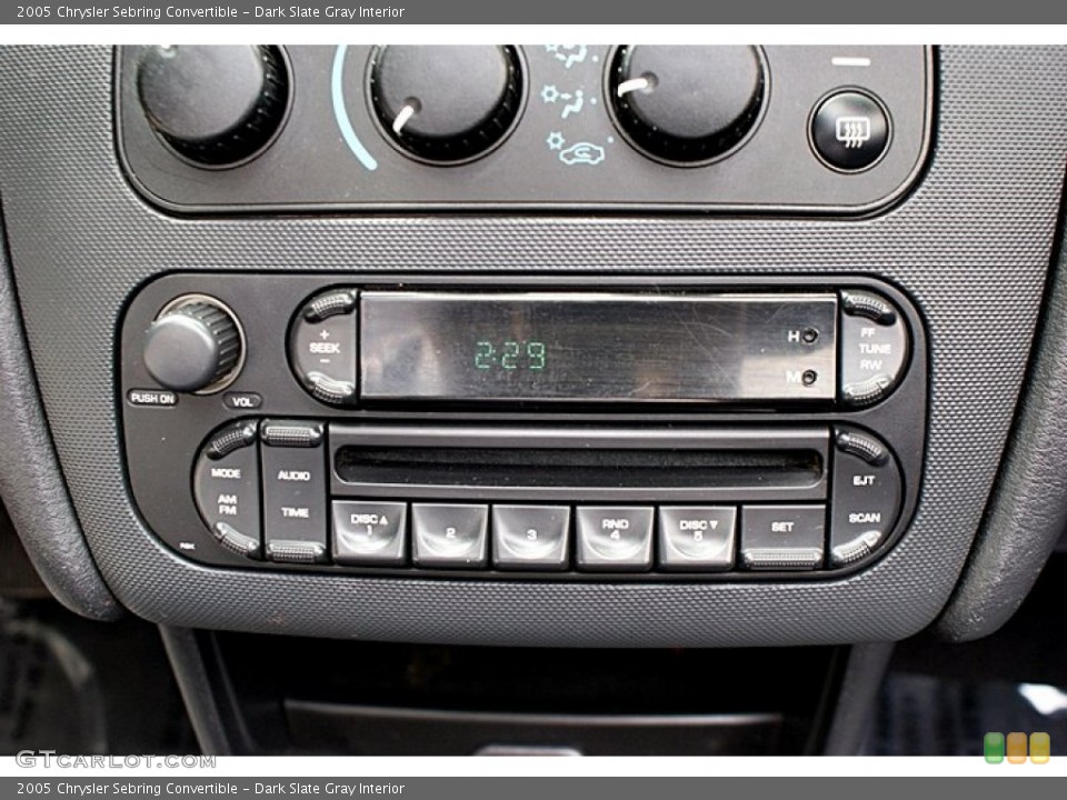Dark Slate Gray Interior Audio System for the 2005 Chrysler Sebring Convertible #66143042