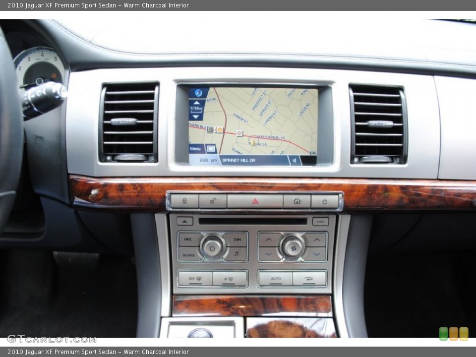 Warm Charcoal Interior Navigation for the 2010 Jaguar XF Premium Sport Sedan #66144068