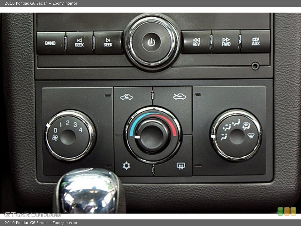 Ebony Interior Controls for the 2010 Pontiac G6 Sedan #66144404