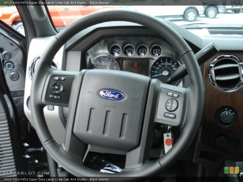 Black Interior Steering Wheel for the 2012 Ford F450 Super Duty Lariat Crew Cab 4x4 Dually #66145159