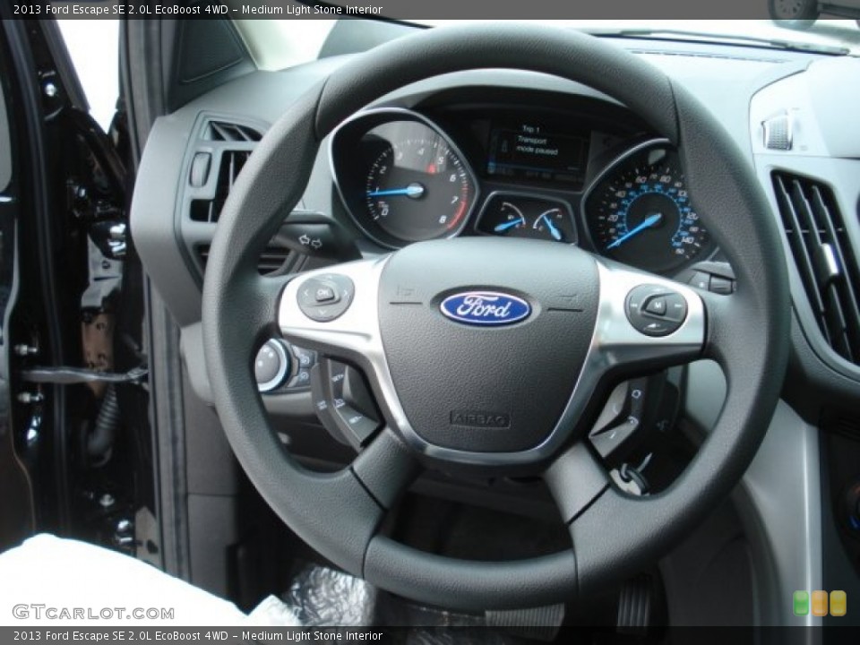 Medium Light Stone Interior Steering Wheel for the 2013 Ford Escape SE 2.0L EcoBoost 4WD #66146708