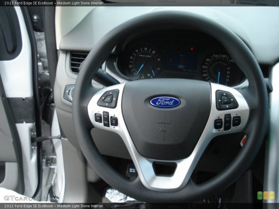 Medium Light Stone Interior Steering Wheel for the 2013 Ford Edge SE EcoBoost #66146865