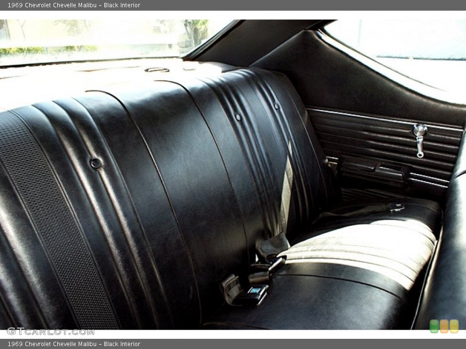 Black Interior Rear Seat for the 1969 Chevrolet Chevelle Malibu #66147443