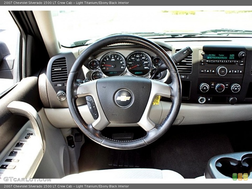 Light Titanium/Ebony Black Interior Steering Wheel for the 2007 Chevrolet Silverado 1500 LT Crew Cab #66148964