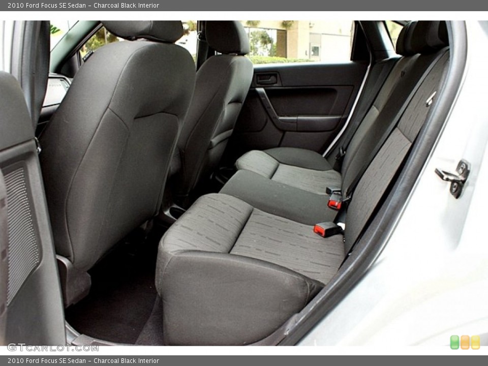 Charcoal Black Interior Rear Seat for the 2010 Ford Focus SE Sedan #66152027
