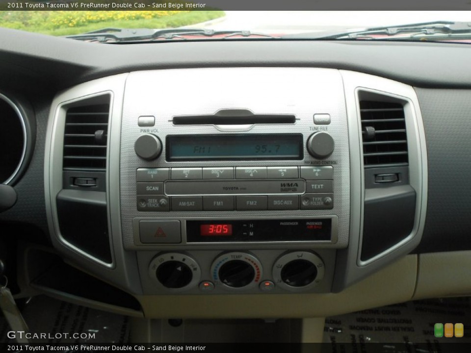 Sand Beige Interior Controls for the 2011 Toyota Tacoma V6 PreRunner Double Cab #66152169
