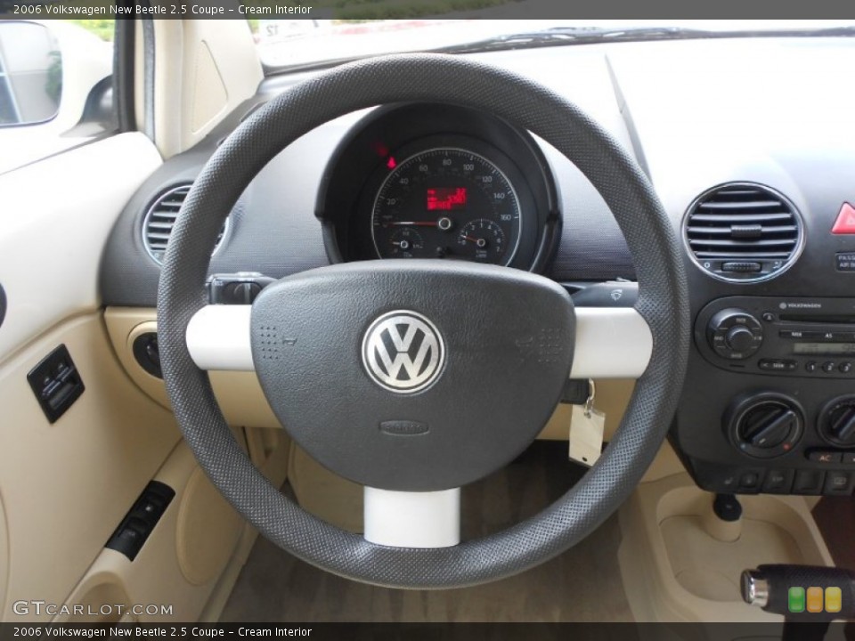 Cream Interior Steering Wheel for the 2006 Volkswagen New Beetle 2.5 Coupe #66154067