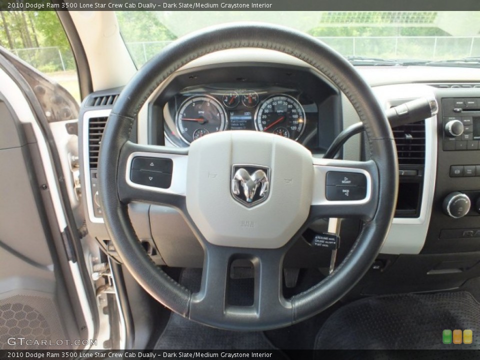 Dark Slate/Medium Graystone Interior Steering Wheel for the 2010 Dodge Ram 3500 Lone Star Crew Cab Dually #66155312