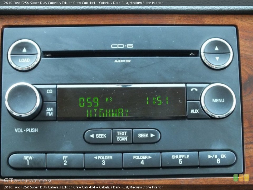 Cabela's Dark Rust/Medium Stone Interior Audio System for the 2010 Ford F250 Super Duty Cabela's Edition Crew Cab 4x4 #66156245