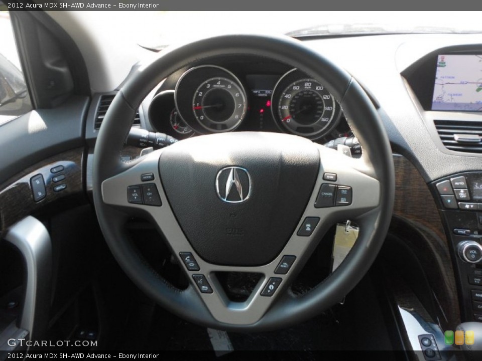 Ebony Interior Steering Wheel for the 2012 Acura MDX SH-AWD Advance #66156863