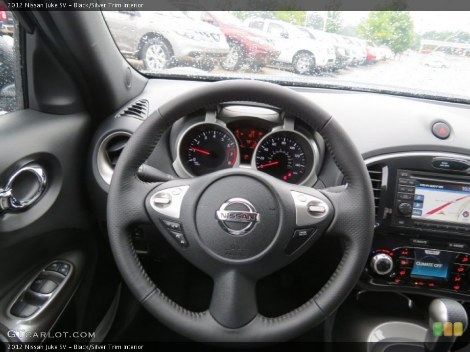 Black/Silver Trim Interior Steering Wheel for the 2012 Nissan Juke SV #66158750