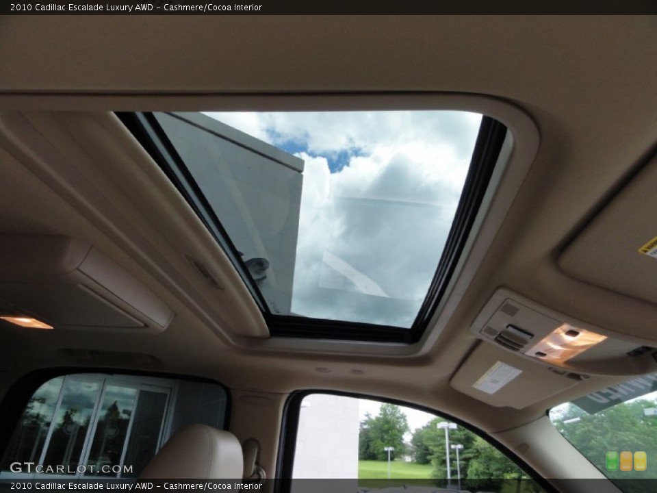 Cashmere/Cocoa Interior Sunroof for the 2010 Cadillac Escalade Luxury AWD #66165380