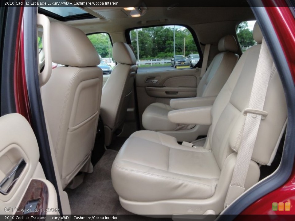 Cashmere/Cocoa Interior Rear Seat for the 2010 Cadillac Escalade Luxury AWD #66165413