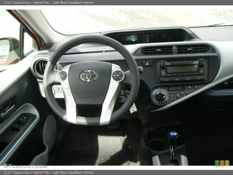 Light Blue Gray/Black Interior Dashboard for the 2012 Toyota Prius c Hybrid Two #66168326