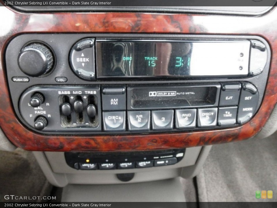 Dark Slate Gray Interior Audio System for the 2002 Chrysler Sebring LXi Convertible #66168581