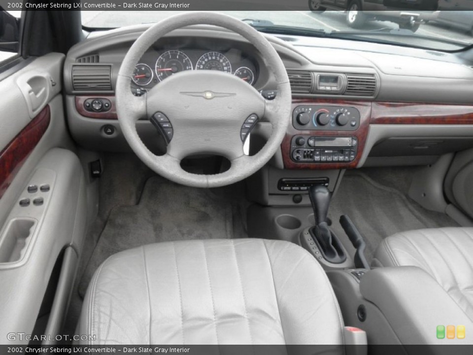 Dark Slate Gray Interior Dashboard for the 2002 Chrysler Sebring LXi Convertible #66168641