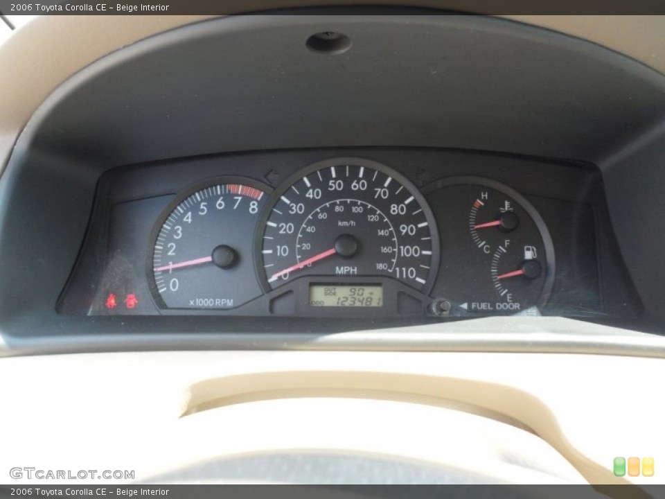 Beige Interior Gauges for the 2006 Toyota Corolla CE #66169670